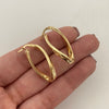 Candonga It Entorchada diamantada Oro amarillo 18k +4 / 2,6 Gr / 3 Cm