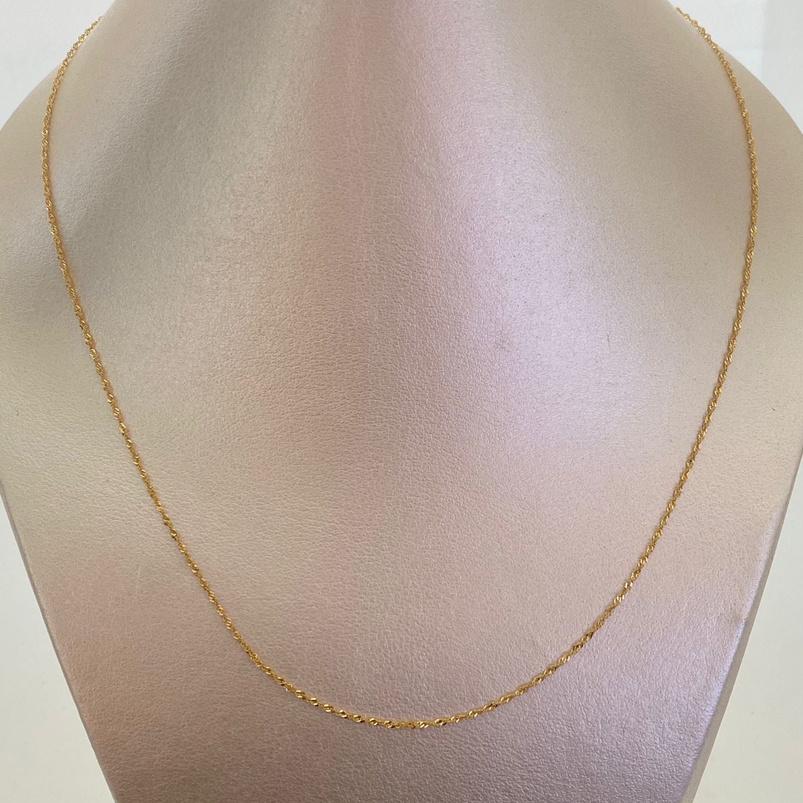 Cadena It Mini Singapur Oro amarillo 18k +1 / 1,2 Gr / 1,1 mm / 50 Cm
