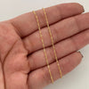 Cadena It Mini Singapur Oro amarillo 18k +1 / 1,1 Gr / 1 mm / 45 Cm