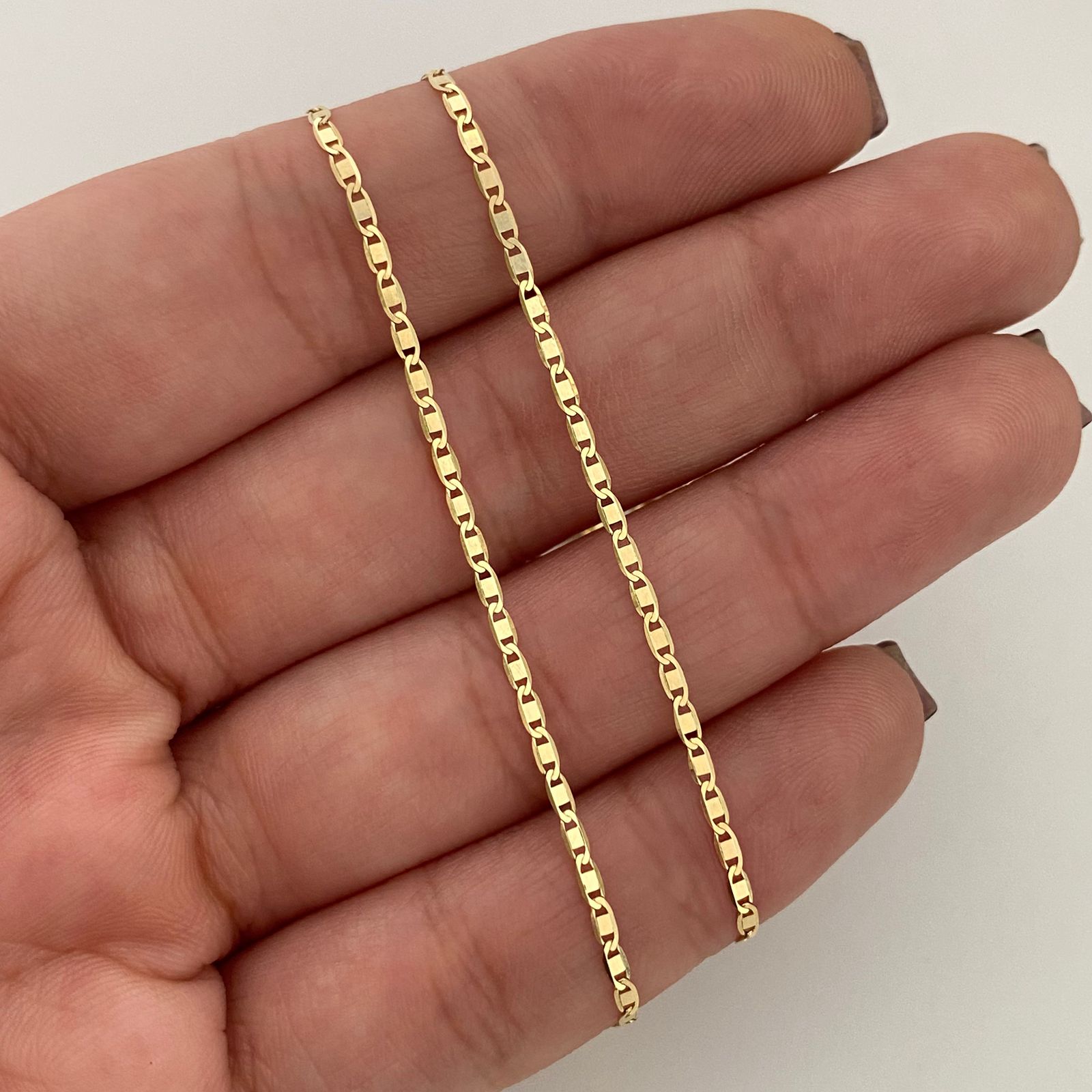 Cadena It plana lisa Oro amarillo 18k 3,15 Gr / 1,65 mm / 60 Cm