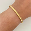 Aro It Liso matte Oro amarillo 18k +4 / 5,45 Gr / 4 mm / 18 Cm