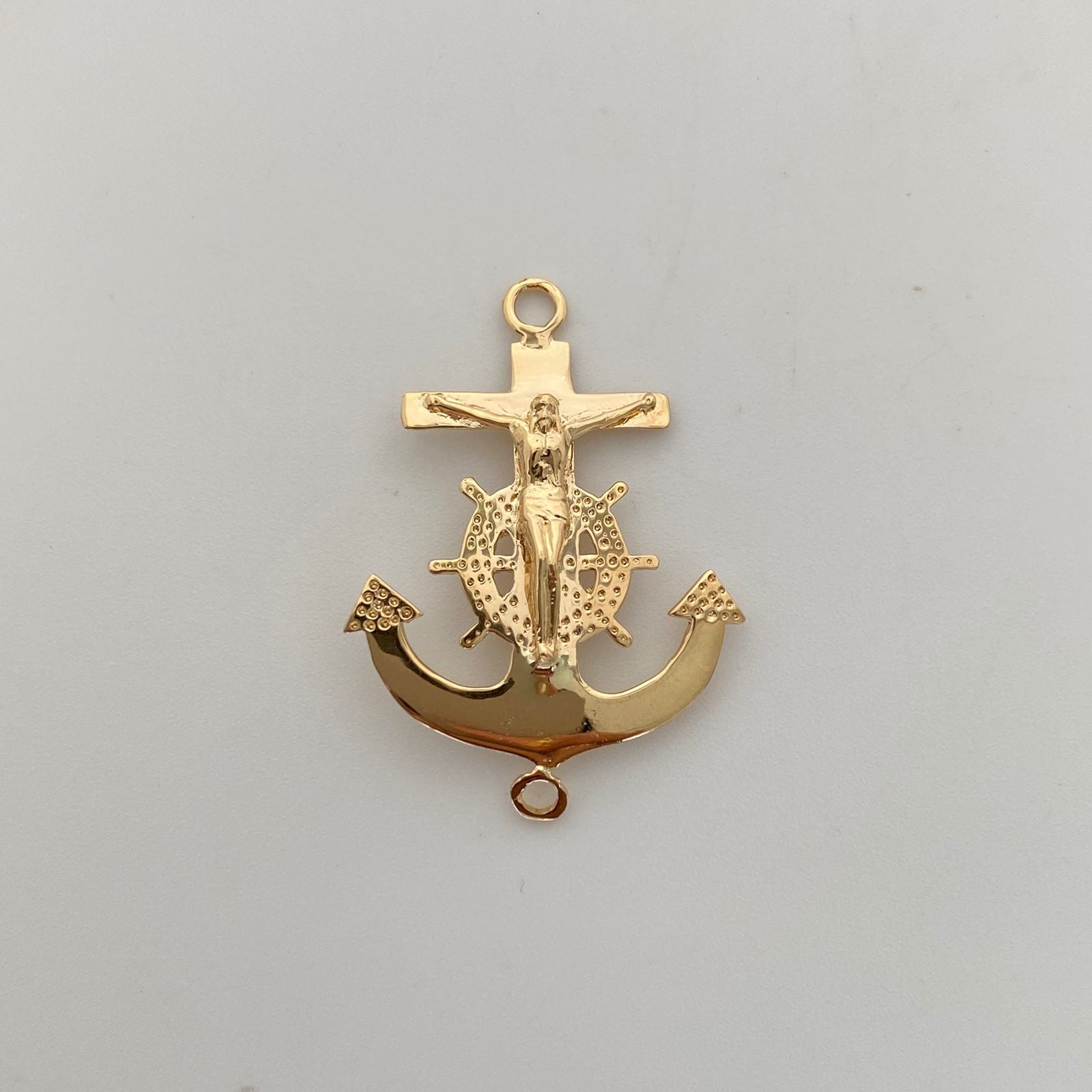Herraje Ancla y Jesus Oro amarillo 18k 2,7 Gr / 3,4 Cm