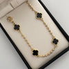 Pulso It Militar Trebol Negro Oro amarillo 18k +3 / 7,4 Gr / 3 mm / 18,1 Cm