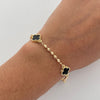 Pulso It Militar Trebol Negro Oro amarillo 18k +3 / 7,4 Gr / 3 mm / 18,1 Cm