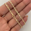 Cadena It Plana Diamantada Tres oros 18k 6,05 Gr / 2,6 mm / 60 Cm