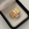 Anillo Padre Nuestro Oro amarillo 18k / Talla 10 1/2 / 9,55 Gr / 11,7 mm