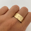 Anillo Padre Nuestro Oro amarillo 18k / Talla 8 3/4 / 4,4 Gr / 9,8 mm