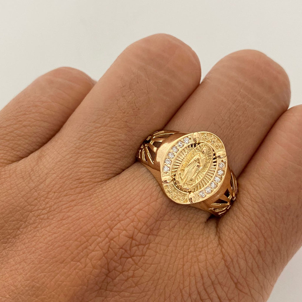Anillo Guadalupe Casting Oro amarillo 18k / Talla 9 1/2 / 6,5 Gr / 6,3 mm