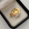 Anillo Rx casting Verde Oro amarillo 18k / Talla 10 / 7,25 Gr / 6,3 mm
