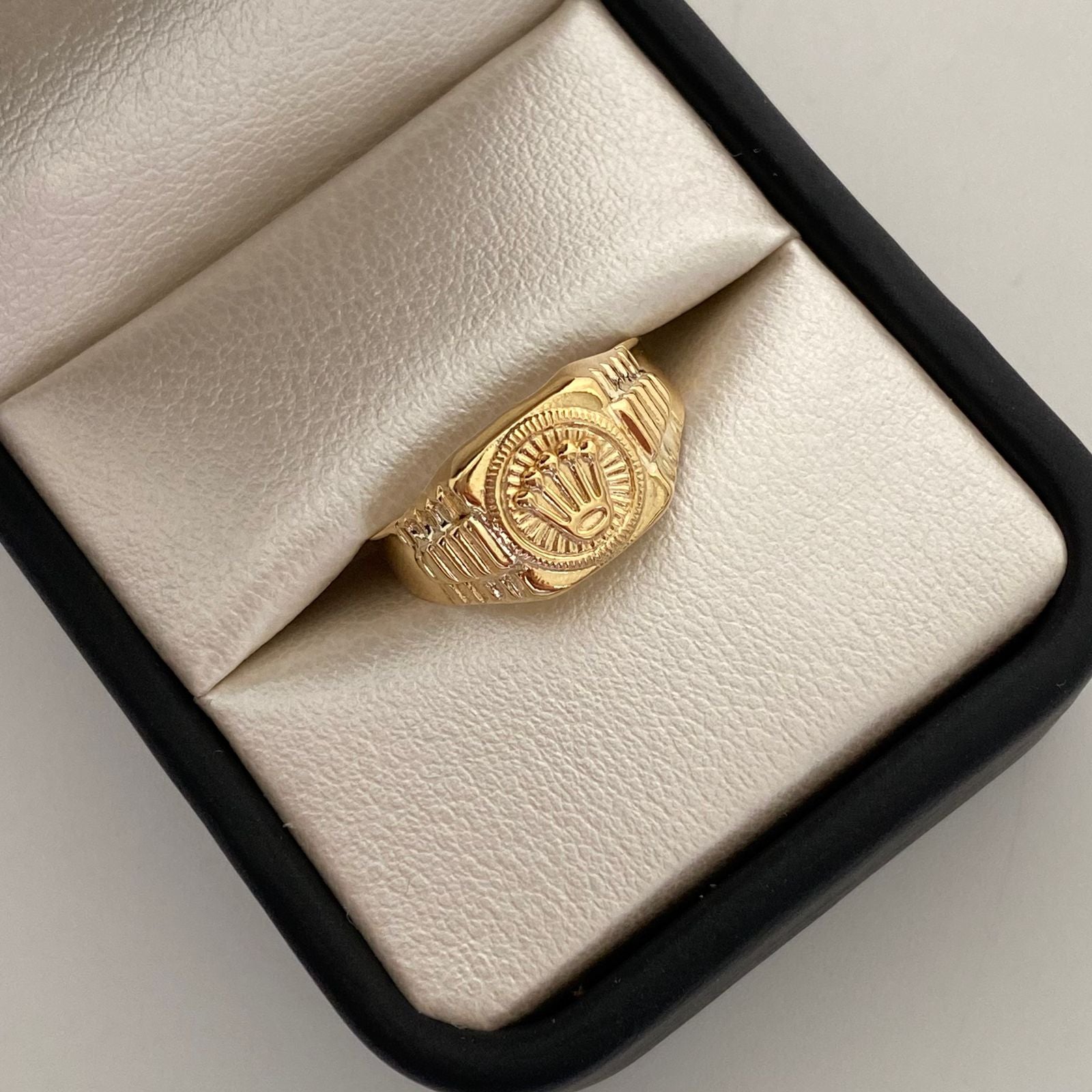 Anillo Troquel Rx Oro amarillo 18k / Talla 8 / 2,15 Gr / 3,7 mm