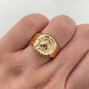 Anillo Troquel Herradura Oro amarillo y rosado 18k / Talla 11 / 3,2 Gr / 4 mm