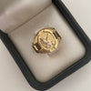 Anillo Troquel Aguila Oro amarillo y Oro blanco 18k / Talla 9 / 3,7 Gr / 4,2 mm