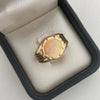 Anillo Mate Redondo Tres oros 18k / Talla 10 1/2 / 3,15 Gr / 4,1 mm