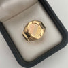 Anillo Troquel Mate Tres oros 18k / Talla 10 / 3,6 Gr / 4,2 mm