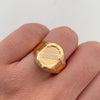 Anillo Troquel Mate Tres oros 18k / Talla 10 / 3,6 Gr / 4,2 mm