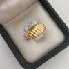 Anillo Troquel Olas Oro amarillo 18k / Talla 8 / 1,8 Gr / 3,8 mm