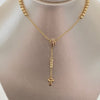 Rosario Virgen Milagrosa Bola Diamantada 3mm Oro amarillo 18k 6,00 Gr / 50 Cm  Broche 0,30