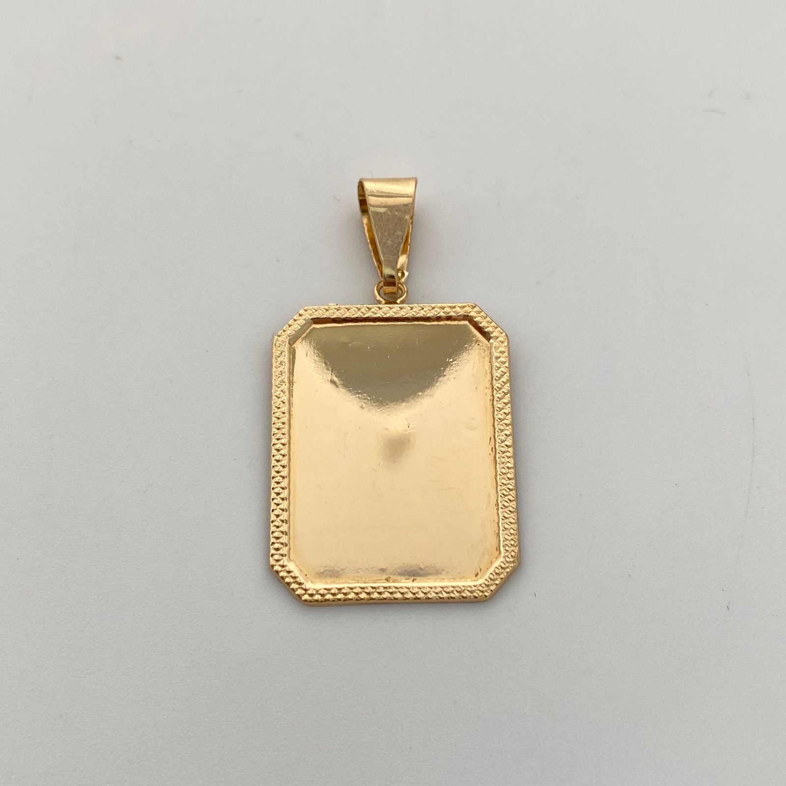 Dije Placa Grande Oro amarillo 18k 2 Gr / 20,1 mm / 3,7 Cm