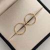 Candonga Imperdible Diamantada Oro amarillo 18k 0,6 Gr / 1,2 Cm