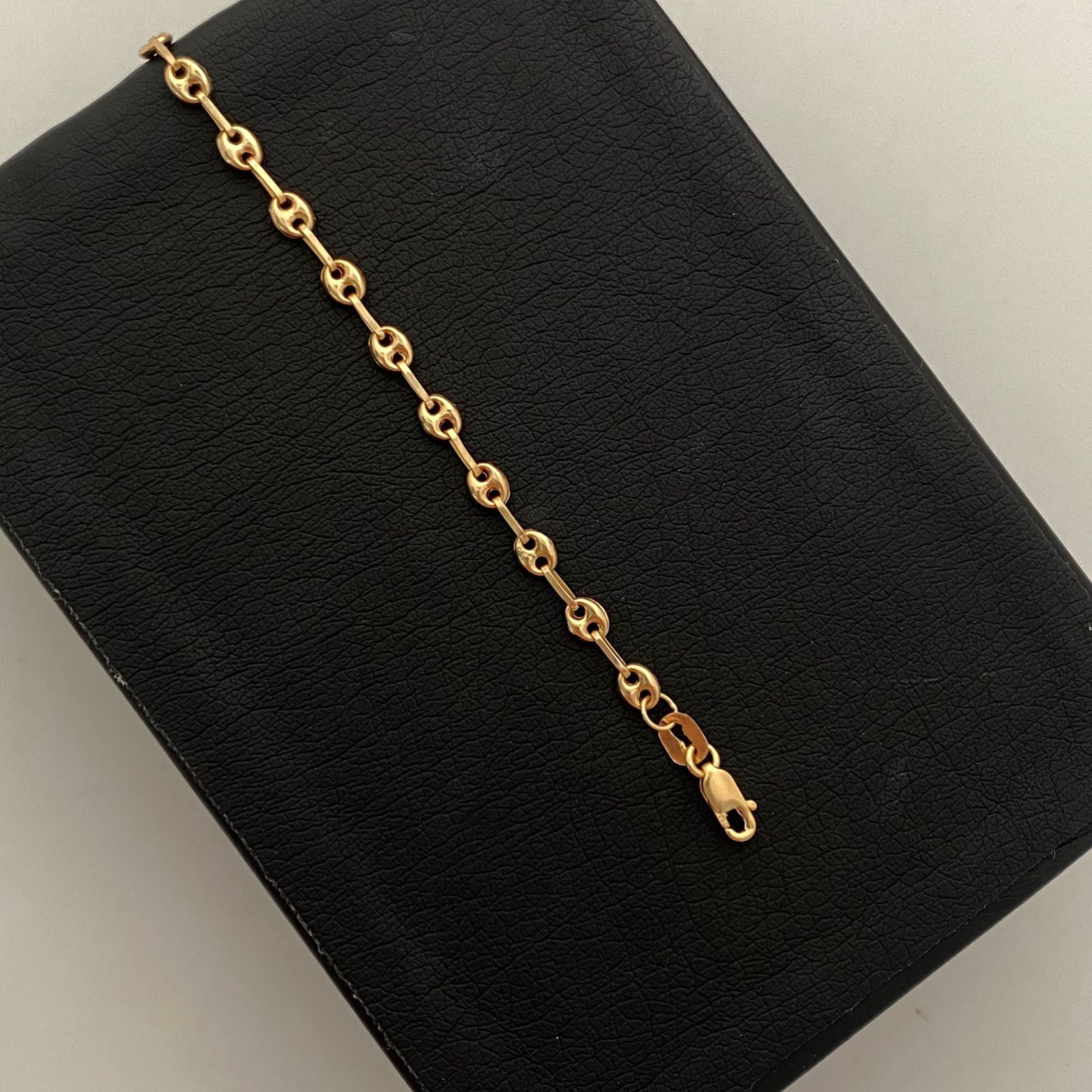 Tobillera Gc Liso Oro amarillo 18k 2,80 Gr / 3,4 mm / 27 Cm Broche 0,30