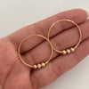 Candonga Imperdible Bola Diamantada 4mm Tres oros 18k 1,9 Gr / 2,5 Cm