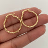 Candonga Entorchada Oro amarillo 18k 1,35 Gr / 2,5 Cm