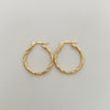 Candonga Entorchada Oro amarillo 18k 1,35 Gr / 2,5 Cm
