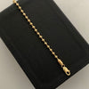 Tobillera Militar Diamantada Oro amarillo 18k +1 / 7,95 Gr / 3 mm / 26 Cm Broche 0,60