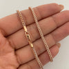 Cadena It Franco Oro blanco y Oro rosa 18k +1 / 8,3 Gr / 2,1 mm / 60 Cm