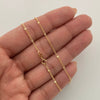 Cadena It flor espejo mini cubana Oro amarillo 18k 1,6 Gr / 1,1 mm / 45 Cm