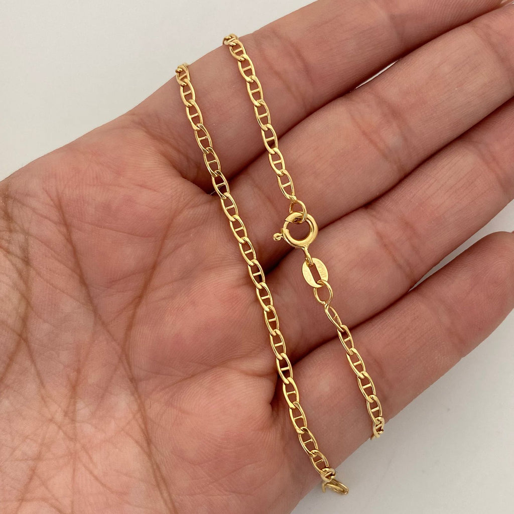 Cadena It Escalera plana Oro amarillo 18k 3,45 Gr / 2,5 mm / 50 Cm