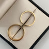 Anillo Argollas con diamantes de 1.5mm (por fabricacion) 9mm  Oro amarillo 18k / Talla 9 /8 / 10,43 Gr / 2,8 mm