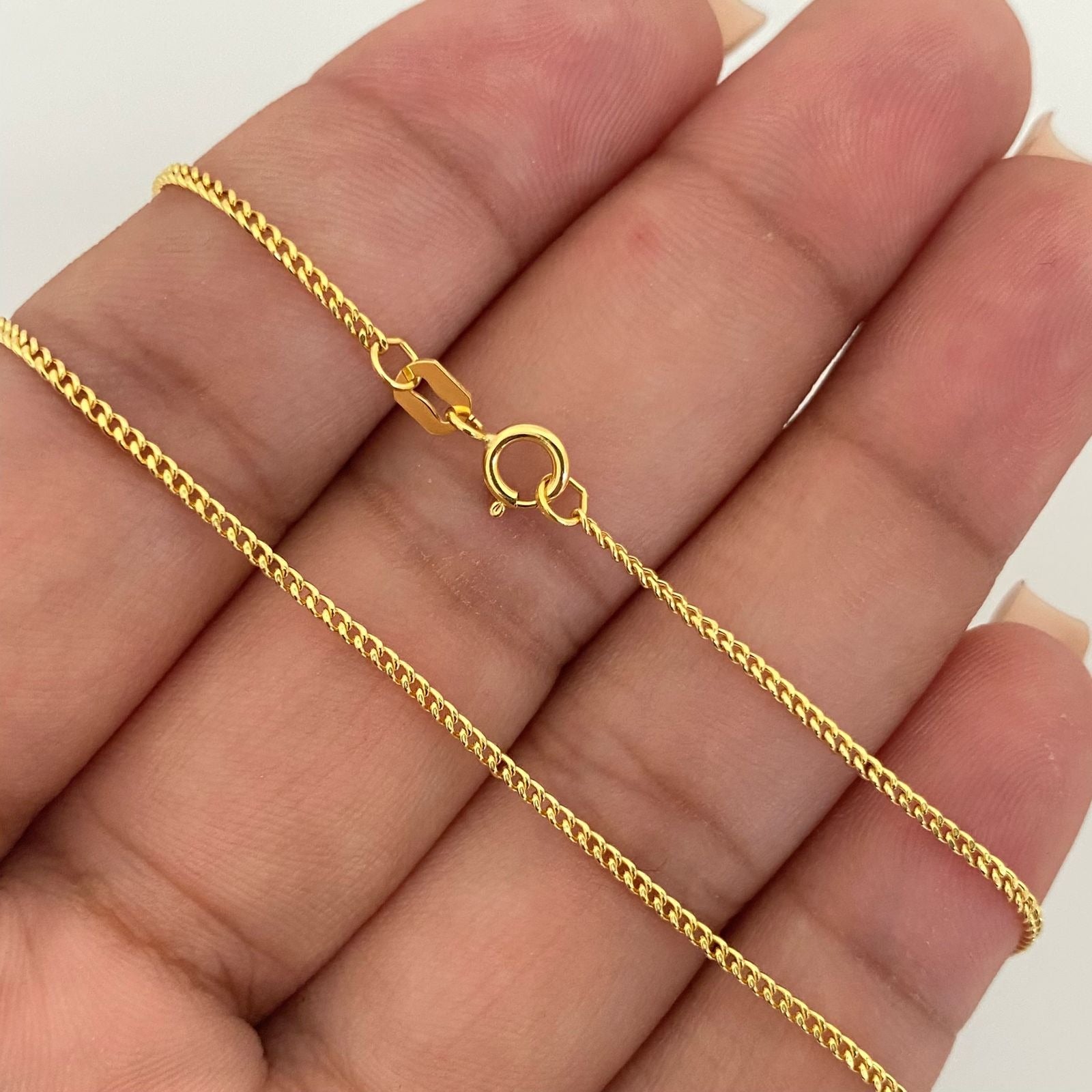 Cadena It Mini Cubana Oro amarillo 18k +1 / 1,1 Gr / 1 mm / 45 Cm
