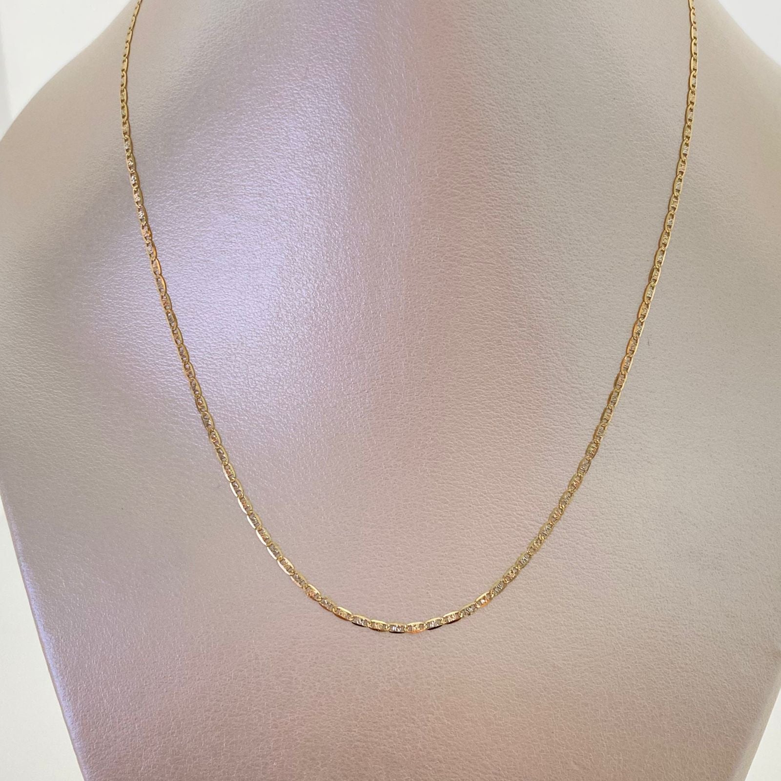 Cadena It Plana diamantada Tres oros 18k 2,15 Gr / 1,5 mm / 50 Cm