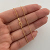 Cadena It Mini Militar Oro amarillo 18k 1,9 Gr / 0,9 mm / 45 Cm