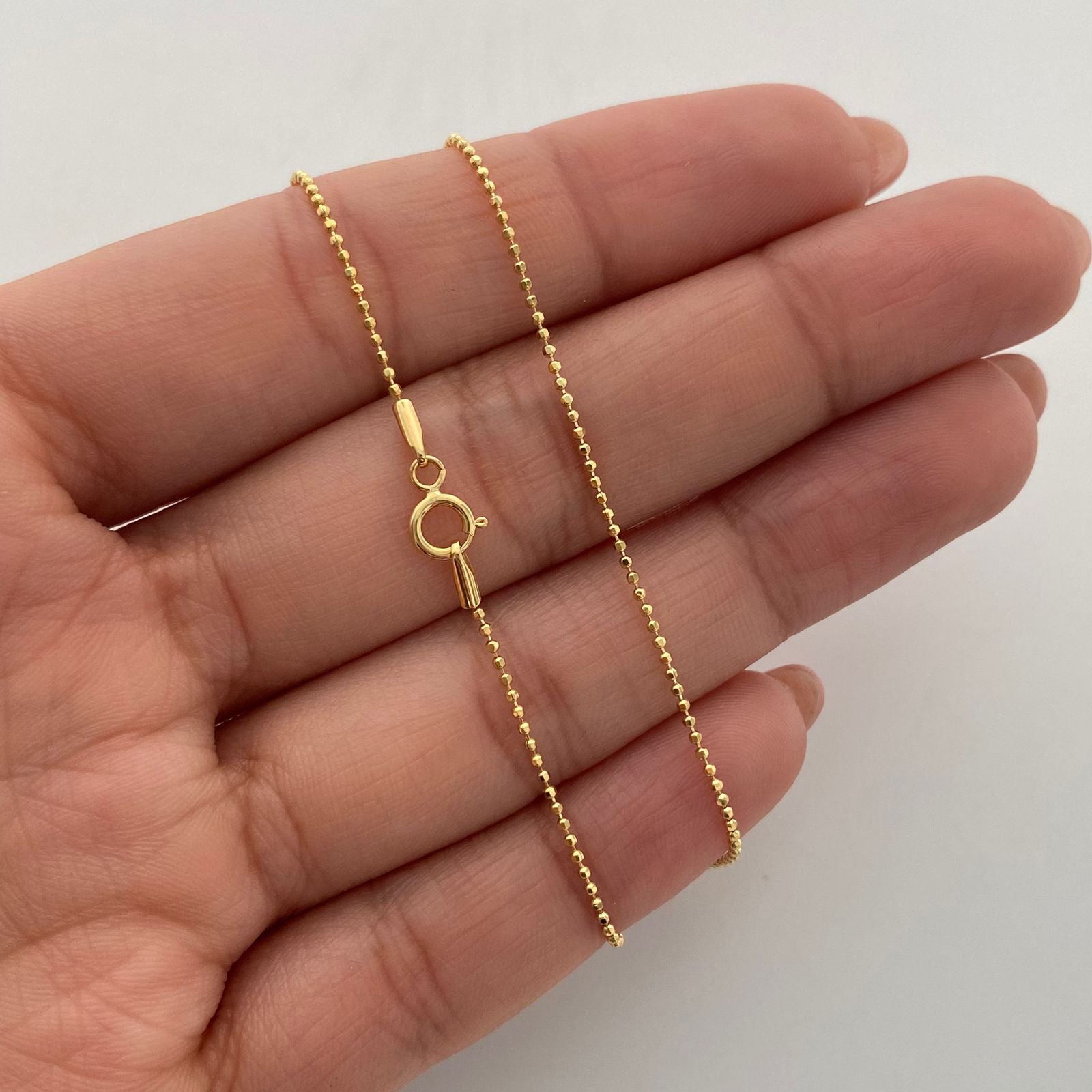 Cadena It Mini Militar Oro amarillo 18k 1,9 Gr / 0,9 mm / 45 Cm