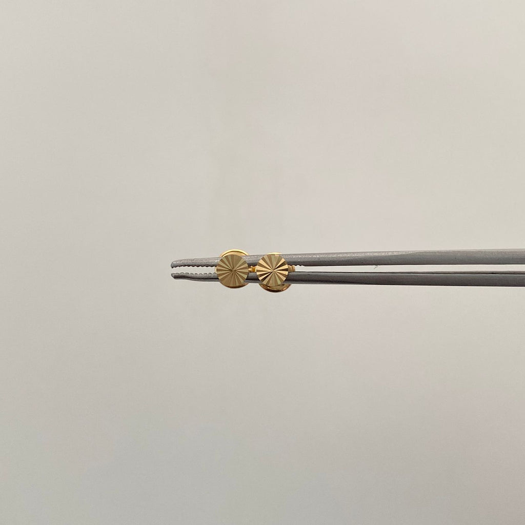 Topos Circulo Plano Diamantado Oro amarillo 18k 0,4 Gr / 4,2 mm