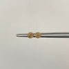 Topos Plano Redondo Diamantado Oro amarillo 18k 0,6 Gr / 6,2 mm