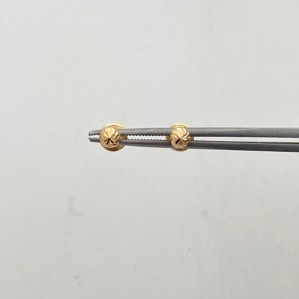 Topos Media Bola Diamantada Oro amarillo 18k 0,45 Gr / 4 mm