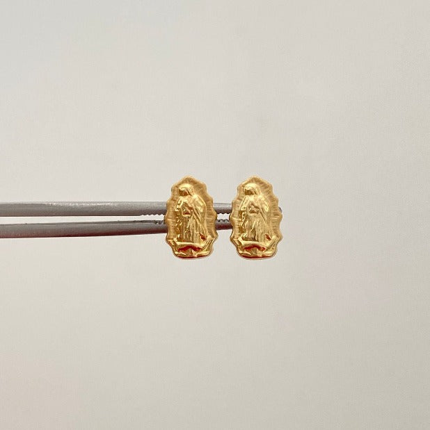 Topos Virgen De Guadalupe Silueta Oro amarillo 18k 0,85 Gr / 6,6 mm