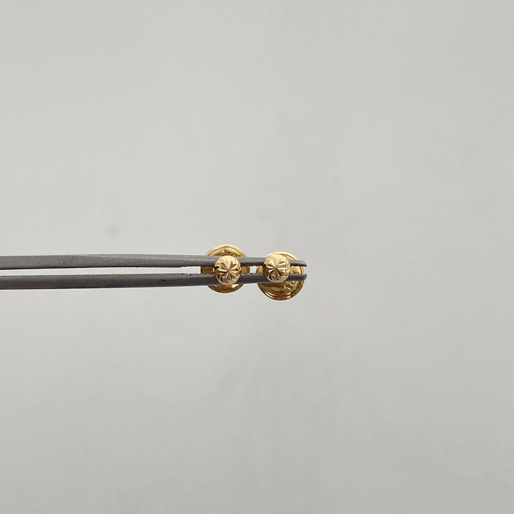 Topos Bola Diamantada 3mm Oro amarillo 18k 0,5 Gr / 3,1 mm