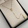 Rosario It Virgen Milagrosa Bola 2mm lisa Tres oros 18k +4 / 2,75 Gr / 2 mm / 50 Cm