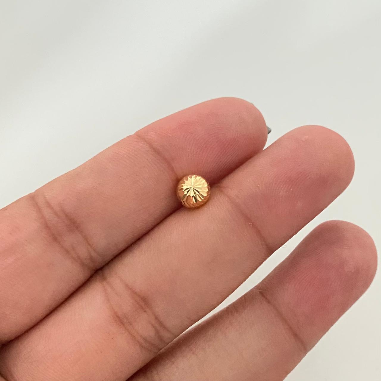Topo bola diamantada Oro amarillo 18k 0,4 Gr / 6,0 mm