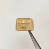 Anillo salmo 91 fondo diamantado (POR FABRICACIÓN) Oro amarillo 18k / Talla 13 1/2 / 8,70 Gr