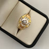 Anillo ovalado casting Tres oros 18k / Talla 10 / 8,3 Gr