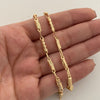 cadena rustica cilindro diamantado oro amarillo 18k 12,65 gr / 3,3 mm / 60 cm broche 0,60