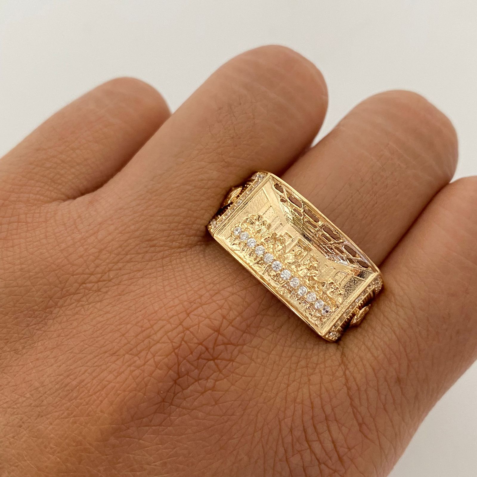 Anillo Ultima Cena  Casting Oro amarillo 18k / Talla 11 / 9,2 Gr / 11,8 mm