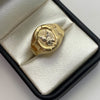 Anillo Aguila Oro amarillo y Oro blanco 18k / Talla 12 / 3,8 Gr / 4,2 mm