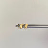 Topos Mariposa Casting Azul Oro amarillo 18k 0,85 Gr / 6,4 mm