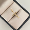 Dije cruz tipo espiga  Oro amarillo 18k 1 Gr / 2,5 Cm